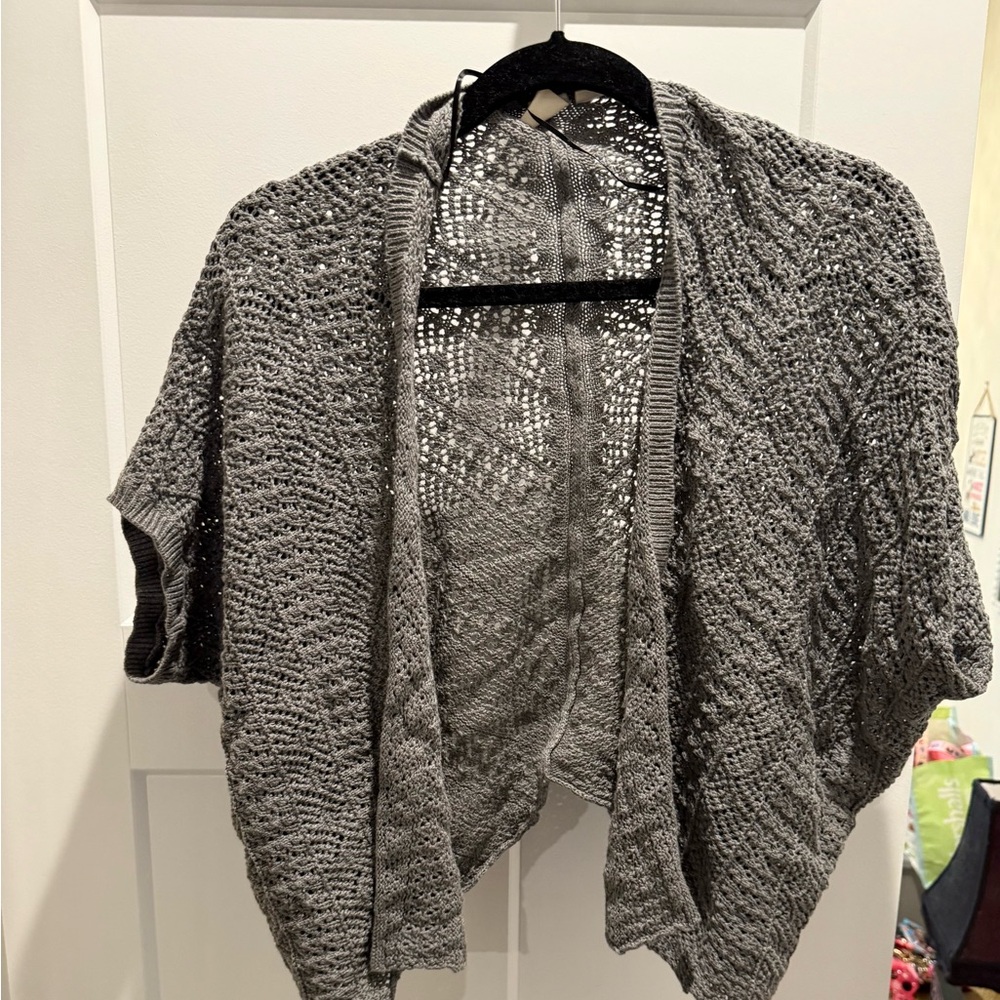 Roxy Gray Open-Front Women's Shrug
